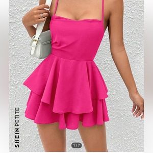 This shein romper in hot pink fits true to size
